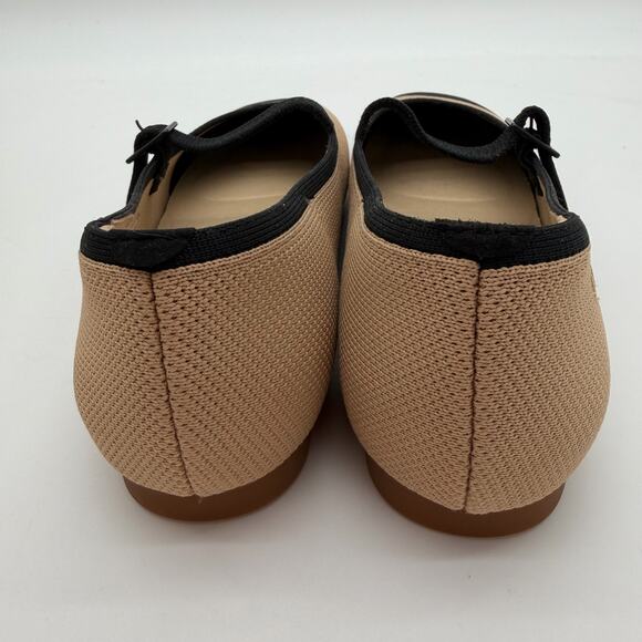 Vivaia Margot Mary Jane Comfort Old Money Arch Support Flats Nude Black 9 - Picture 6 of 8